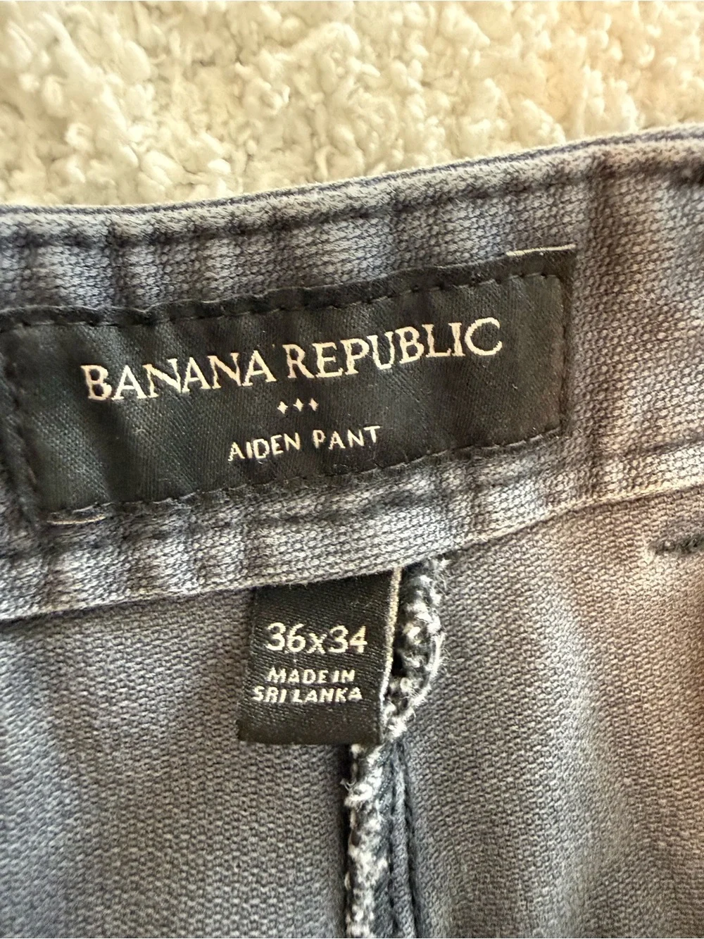 Banana Republic Men's Charcoal Gray Chinos